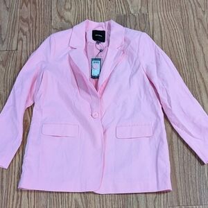 Vero Moda Carmen Blazer Jacket Pink Women's Size Large NEW